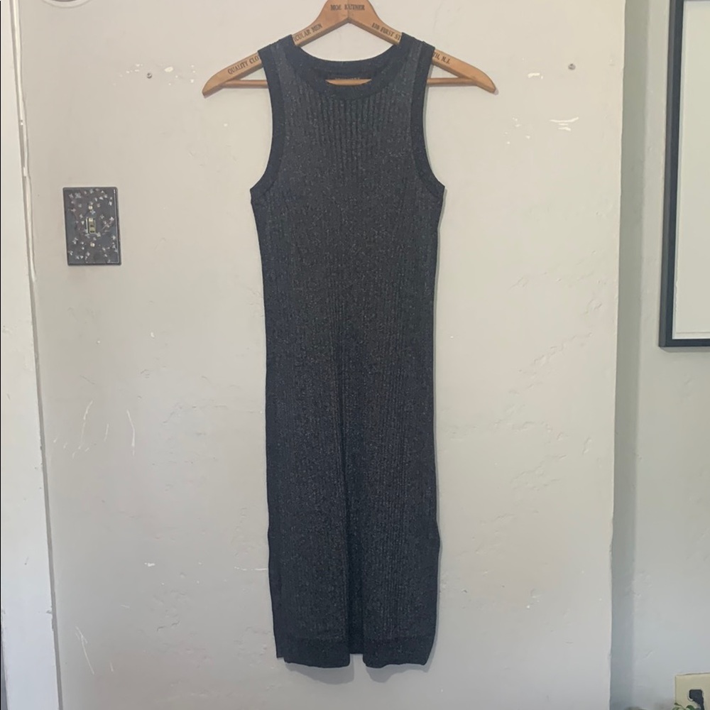 Sleeveless Black Knit Dress